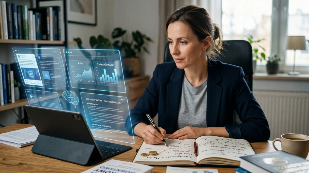 kobieta przy laptopie