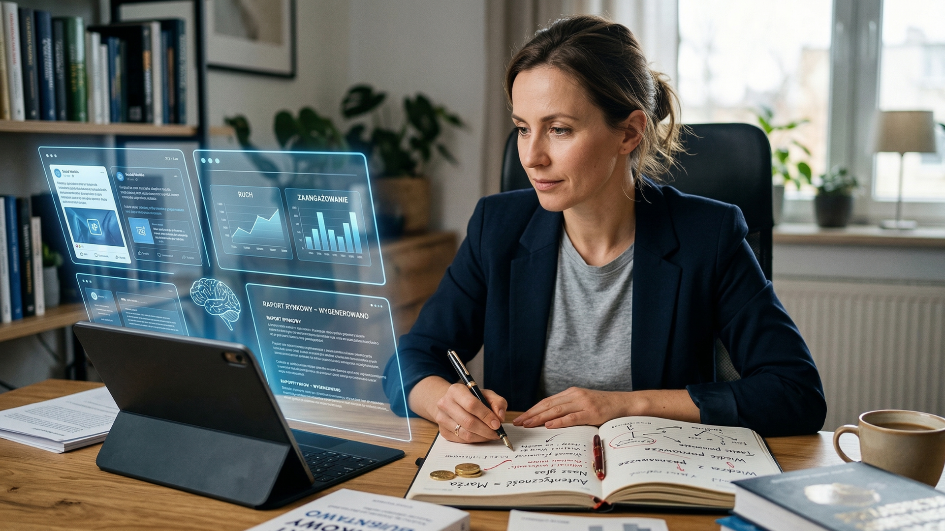 kobieta przy laptopie